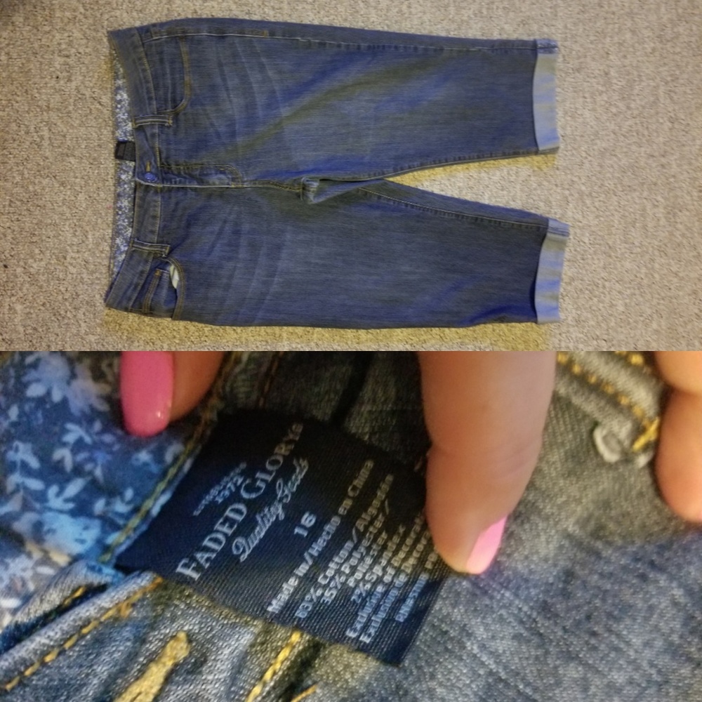 Denim Capri Pants